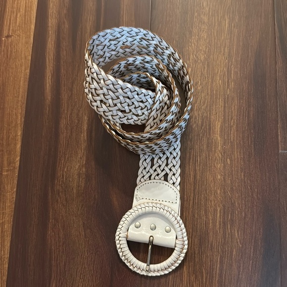 AMERICAN EAGLE OUTFITTERS Braided White Belt size XS/S - Picture 1 of 7